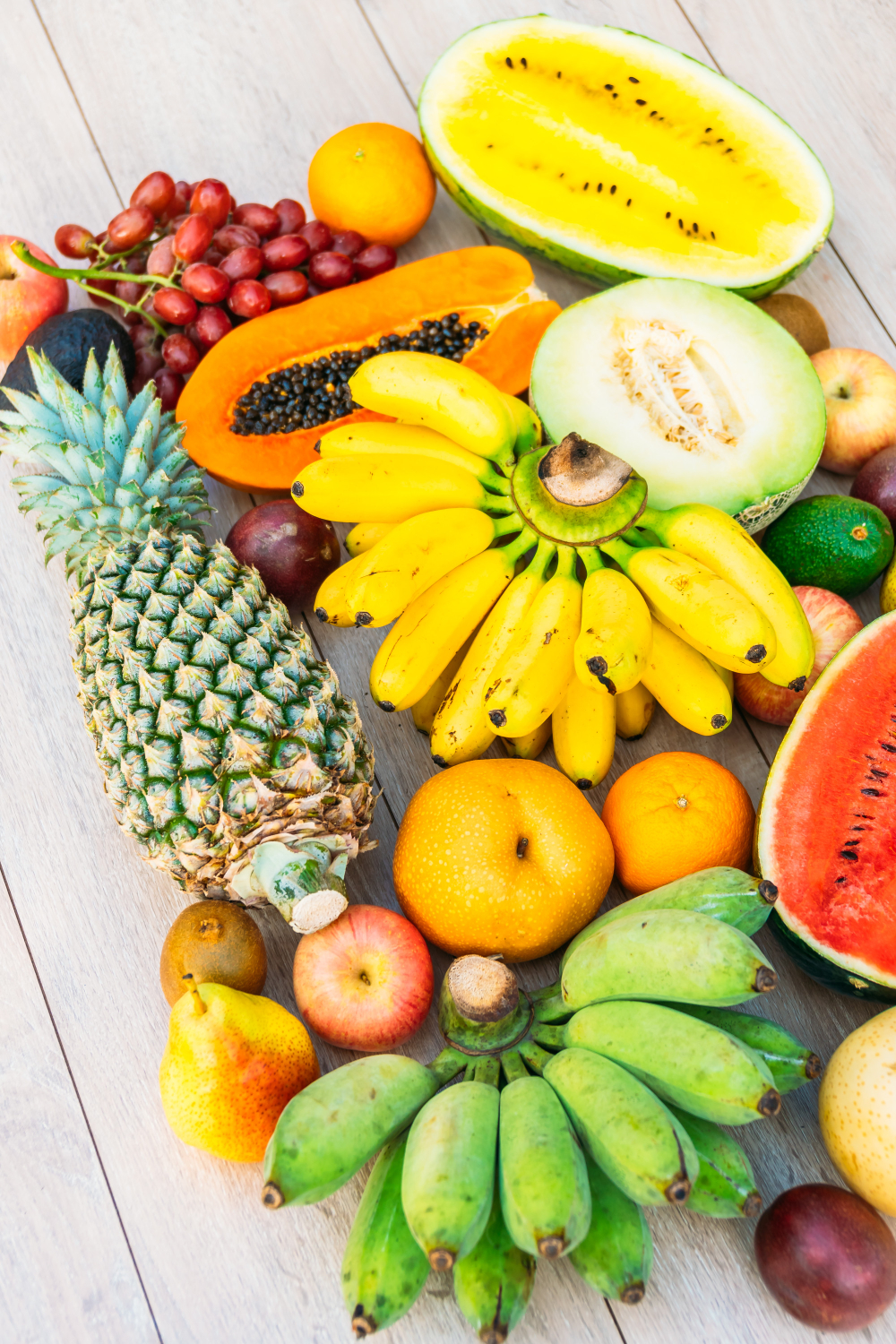 Fresh fruits export from India including bananas, pineapple, watermelon, papaya, grapes and citrus fruits